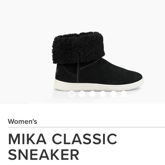 UGG Brown Ankle Boots with Cream Fur - Picture 7 of 9